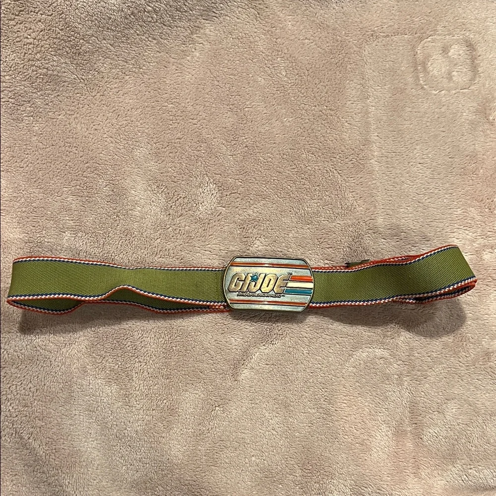 Hasbro G.I. Joe 1987 Belt with Green Strap and Silver Buckle